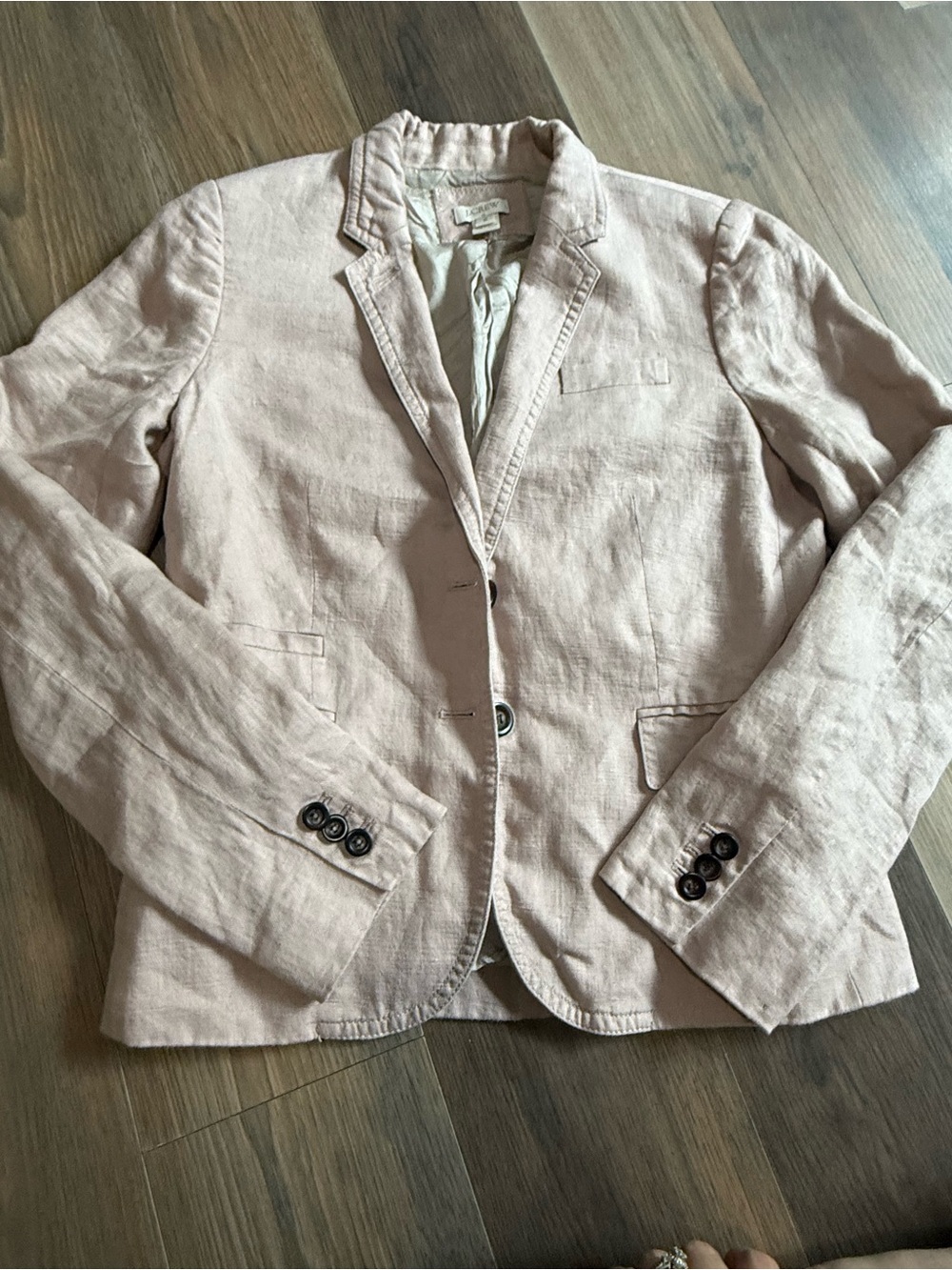 JCrew Womens Light Pink Linen Blazer Jacket